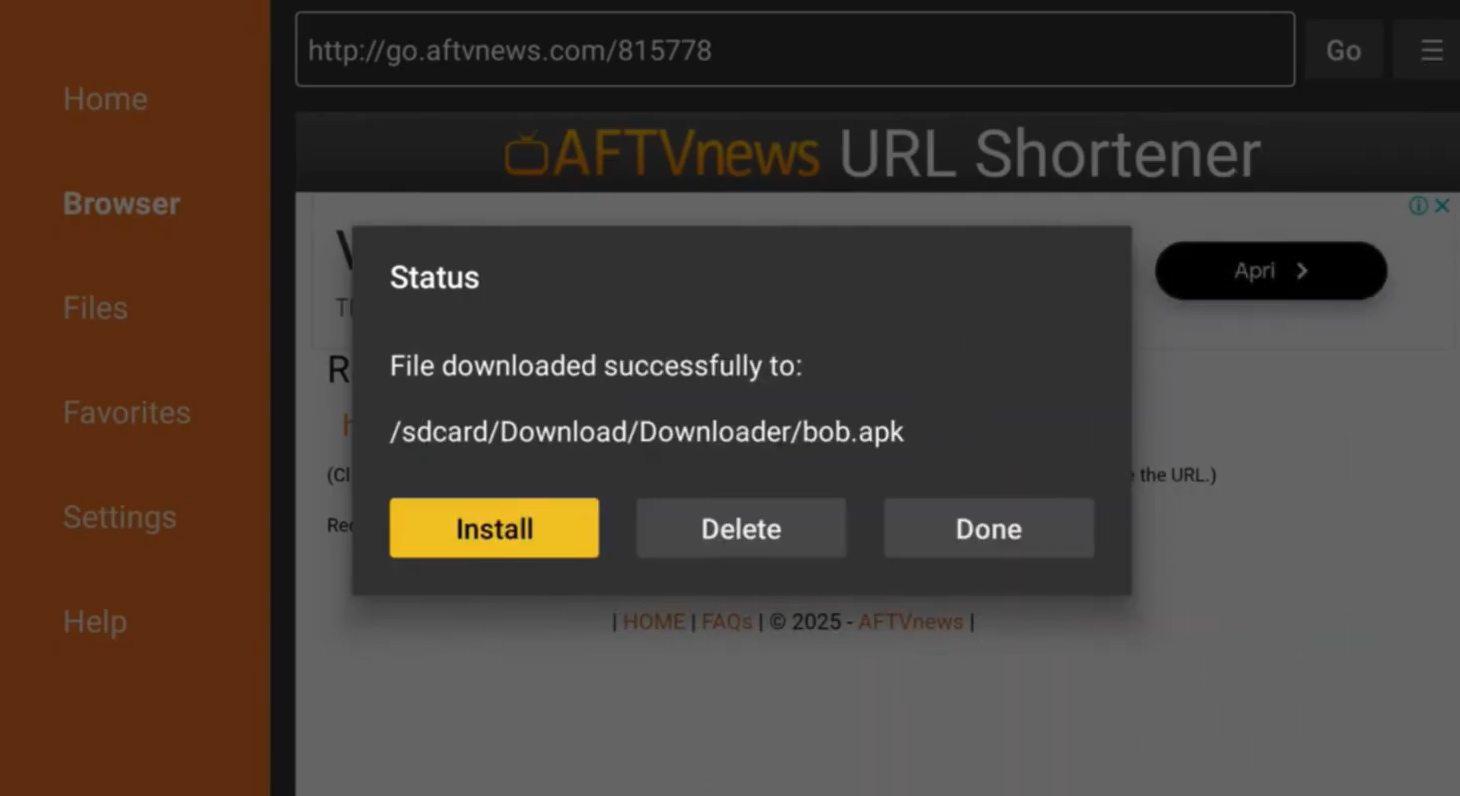 how to install bob player on fire tv stick - enable unknown sources setting